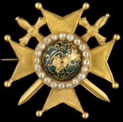 Knight Commander: Badge, Obverse (note: converted to a brooch)