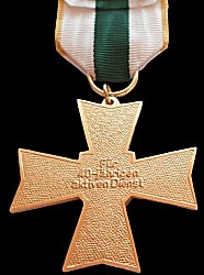 Rescue Service Decoration on Ribbon Gold, Reverse