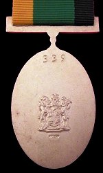 Service Medal in Silver, Reverse
