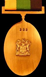 Service Medal in Bronze, Reverse